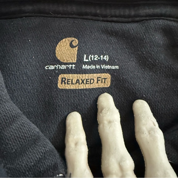 Carhartt Black Clarksburg Pullover Hooded Sweatshirt Hoodie 102790 001 ~ Size L - Picture 7 of 8